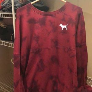 Fun red tie dye! PINK by Victoria’s Secret